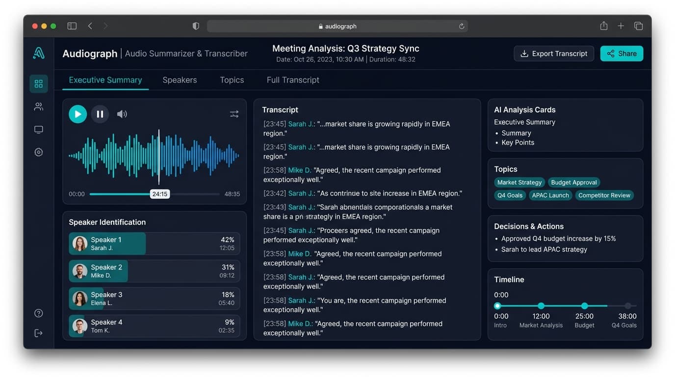 Audio Summarizer & Transcriber