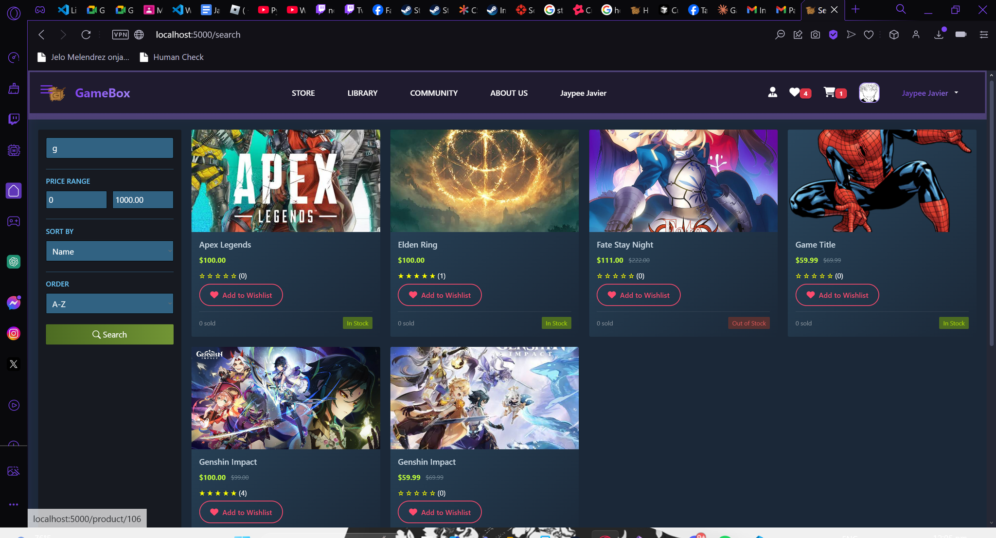 GameBox Ecommerce Web